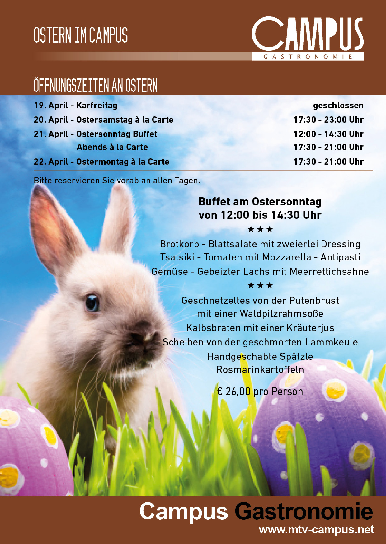 Öffnungszeiten Ostern 2019