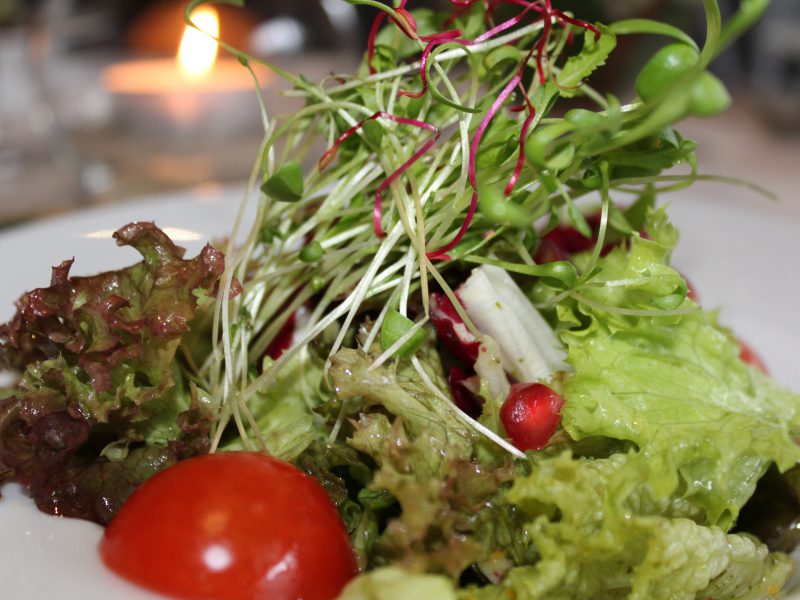 Knackiger Blattsalat Im Restaurant Campus in Ludwigsburg