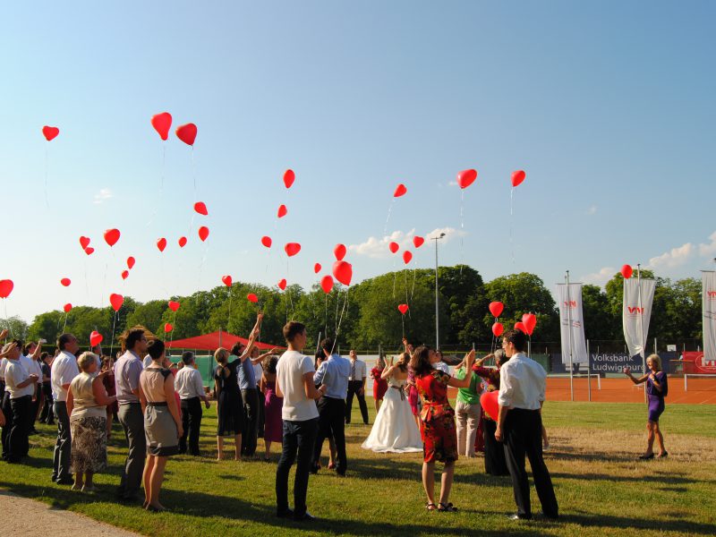 Luftballons Hochzeitsfeier Im Restaurant Campus in Ludwigsburg